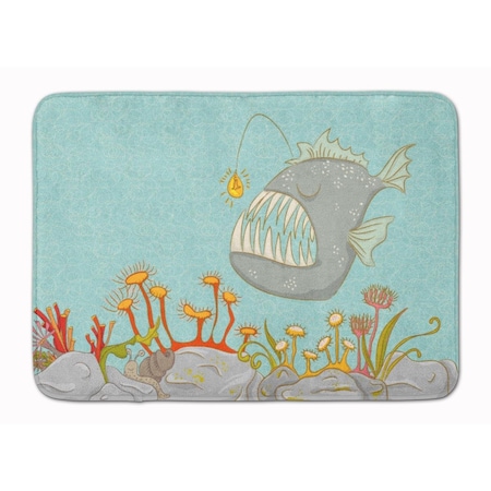 Carolines Treasures Frog Fish Scene Machine Washable Memory Foam Mat BB8536RUG